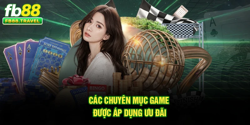 Các chuyên mục game được áp dụng ưu đãi