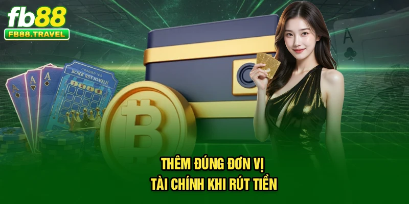 Thêm đúng đơn vị tài chính khi rút tiền